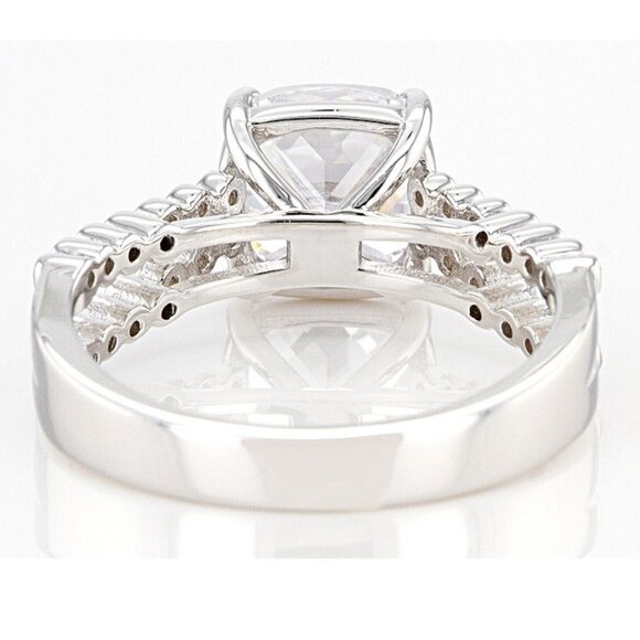 White Cubic Zirconia Rhodium Over Sterling Silver Ring 4.25ctw Size 8 - Picture 4 of 8